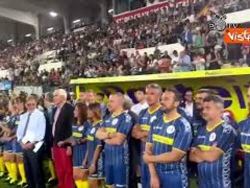 L'ideatore della Partita del Cuore Mogol alla sfida politici vs cantanti all'Aquila