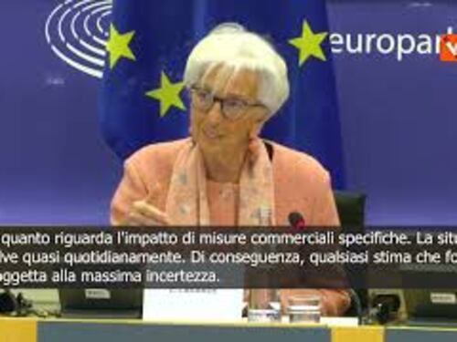 Lagarde (Bce): Dazi Usa del 25% ridurrebbero crescita zona euro dello 0,3%