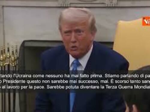 Trump: "Noi abbiamo aiutato l'Ucraina come nessun altro, parlando di pace"