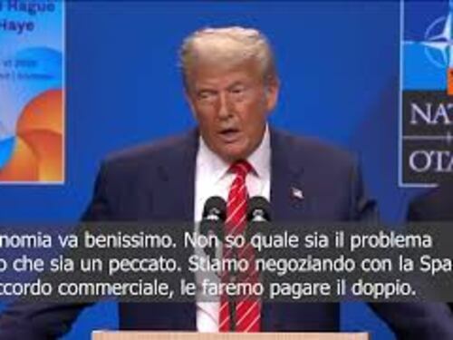 Vertice Nato, Trump: La Spagna vuole rimanere al 2% in difesa, per loro dazi doppi
