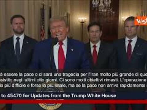 Trump: Posso dichiarare al mondo che attacchi a Iran sono stati spettacolare successo militare