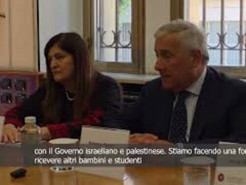 Tajani: Vogliamo ospitare studenti palestinesi, non facile ma facciamo pressione per riceverli