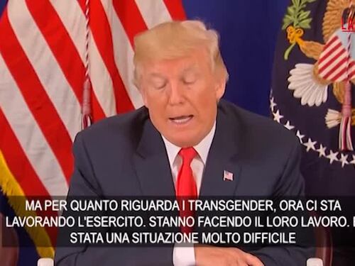 Trump: "Soldati transgender in conflitto con stile di vita onorevole"