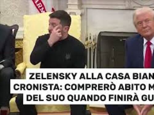 Zelensky alla Casa Bianca a cronista: Comprerò abito migliore del suo quando finirà guerra