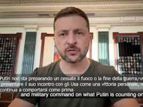 Zelensky: Putin non sta preparando pace, presenterà incontro con Usa come vittoria personale