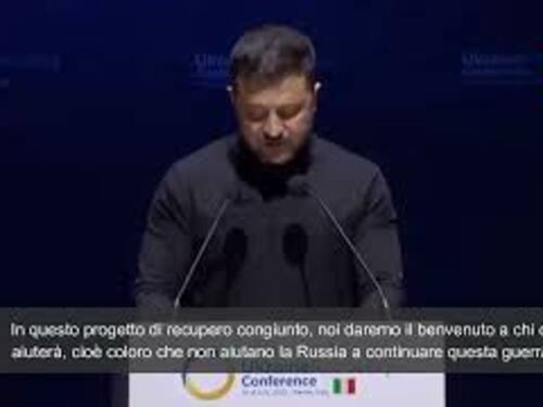 Ricostruzione Ucraina, Zelensky: "Chi ha aiutato la Russia non è il benvenuto"