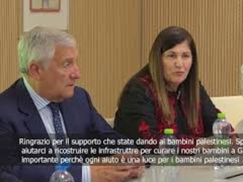 Ministra palestinese Aghabekian al Bambin Gesù: Grazie all'Italia, spero ci aiuterete a ricostruire