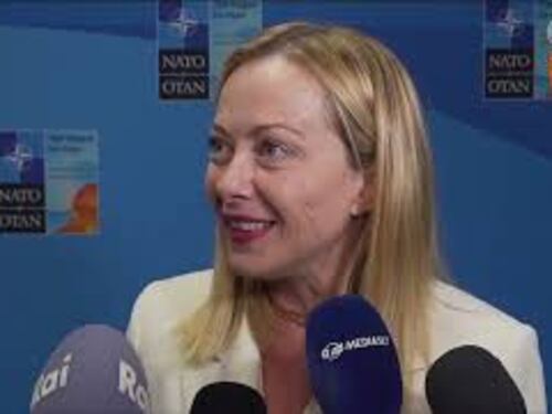 Meloni; Impegno del 5%? "Non ho sentito polemiche, anche la Spagna ha firmato lo stesso documento"