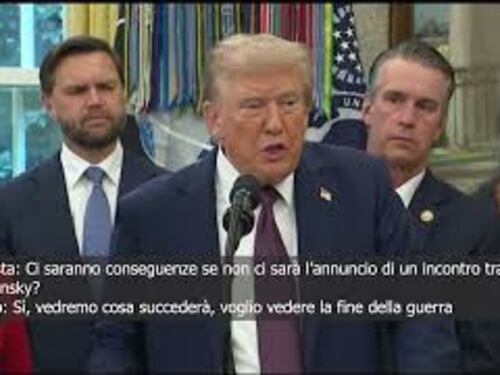 Trump: Ci saranno conseguenze se non ci sarà l'annuncio di un incontro tra Putin e Zelensky