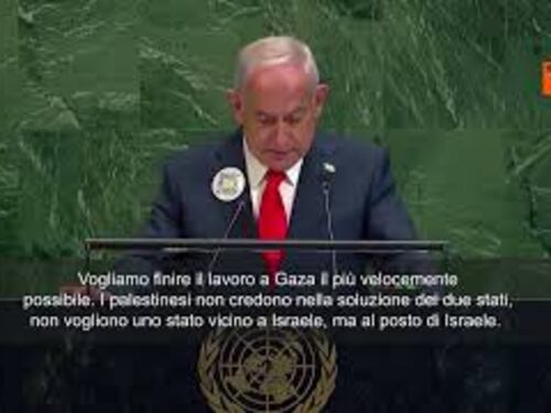 Netanyahu all'Onu: Vogliamo finire il lavoro a Gaza il più velocemente possibile