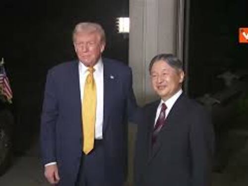 Trump ricevuto dall'Imperatore giapponese Naruhito a Palazzo Imperiale a Tokyo