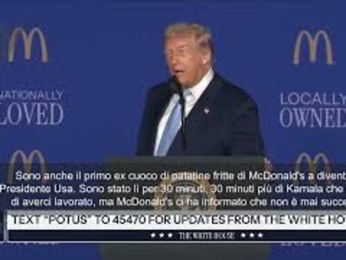 Trump: Sono primo ex cuoco di patatine fritte di McDonald's a diventare Presidente Usa