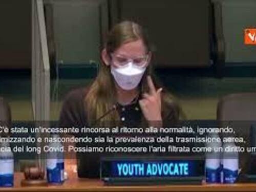 Violet Affleck all'Onu chiede di reintrodurre obbligo mascherine: Aria filtrata diritto umano