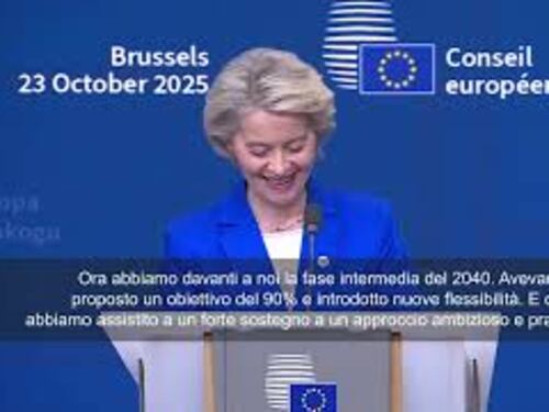 Von der Leyen: Su obiettivi climatici 2040 importante essere flessibili e pragmatici