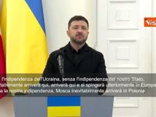 Zelensky: "Se Ucraina sconfitta, Russia inevitabilmente arriverà in Polonia"
