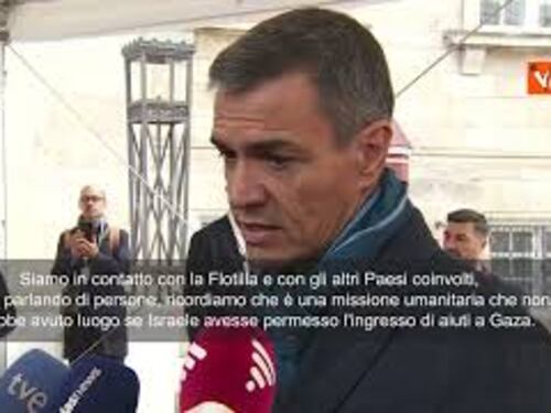 Sanchez: Flotilla non è una minaccia, Israele ne tenga conto