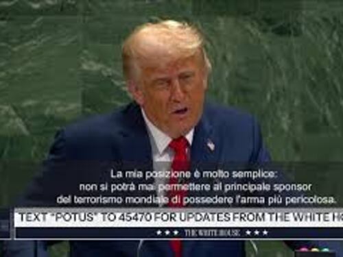 Trump all'Onu: Riconoscere Palestina è ricompensa ad Hamas. Rilasci immediatamente ostaggi
