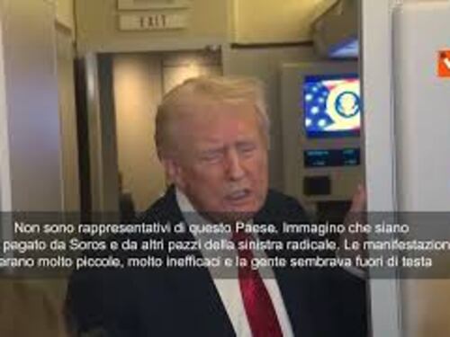 Trump: Manifestanti "No Kings" pagati da Soros. E comunque, io non sono un Re
