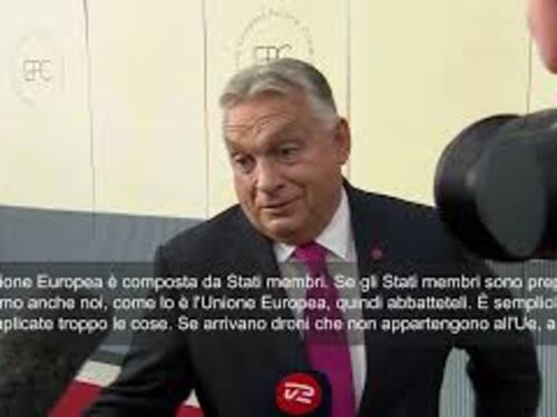 Orban: Incursioni di droni in Ue? Abbattiamoli, è semplice