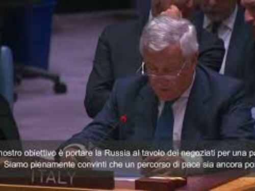 Guerra in Ucraina, Tajani: "L'obiettivo è una pace giusta e duratura"