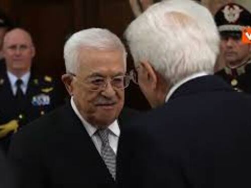 Mattarella riceve il Presidente della Palestina Abu Mazen al Quirinale