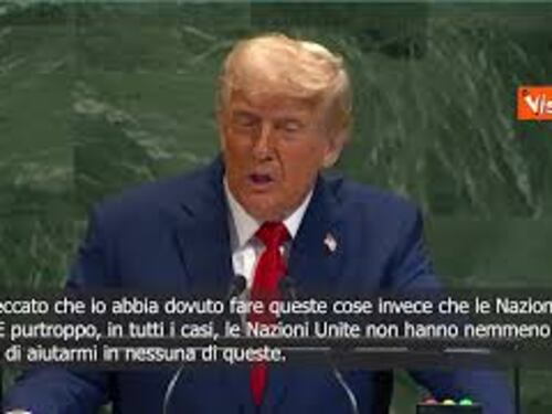 Trump all'Onu: Ho posto fine a 7 guerre e l'Onu non mi ha mai aiutato