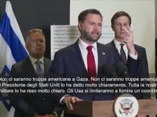 Jd Vance in Israele: Non ci saranno truppe americane a Gaza