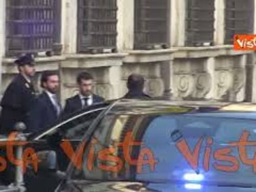 Il presidente dell'Ucraina Zelensky arriva a Palazzo Chigi per incontrare la premier Meloni