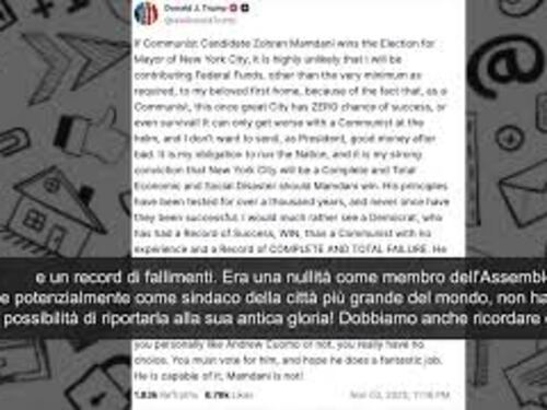 Trump, endorsement a Andrew Cuomo: Se diventa sindaco il comunista Mamdani taglio fondi a New York