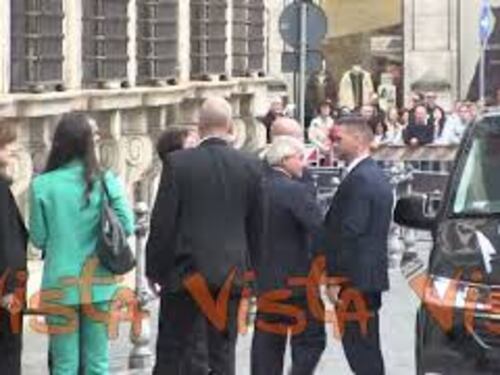 Il primo ministro ungherese Viktor Orbàn arriva a Palazzo Chigi per l'incontro con Meloni