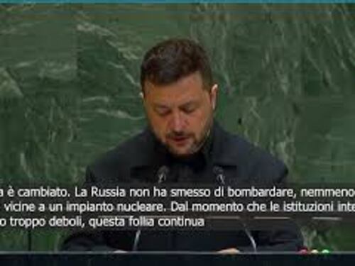 Zelensky: Istituzioni internazionali sono troppo deboli, perciò follia guerra russa continua
