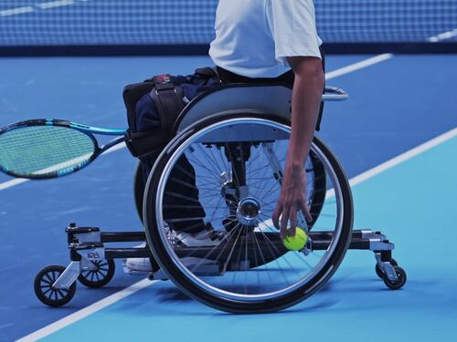 Esibizione di tennis wheelchair