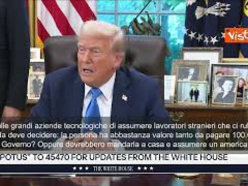 Trump mette tassa 100 mila dollari all'anno per chi emigra in Usa per lavoro altamente qualificato
