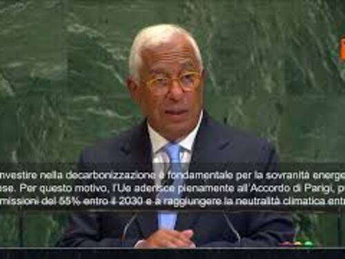 Antonio Costa (Ue) all'Onu: Il cambiamento climatico non è una fake news