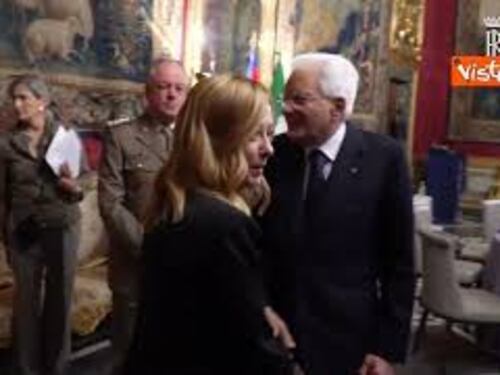 Mattarella alla riunione del Consiglio Supremo di Difesa con Meloni e i Ministri