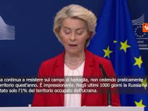 Von der Leyen: Compito dell'Ue è preservare la pace