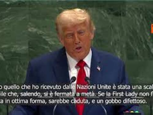 Trump: Dall'Onu ho ricevuto solo una scala mobile rotta e un gobbo che non funziona