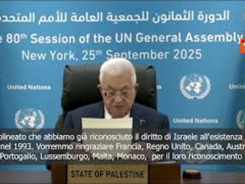 Abu Mazen (Anp): Grazie a chi ha riconosciuto Palestina, esortiamo tutti gli Stati a farlo