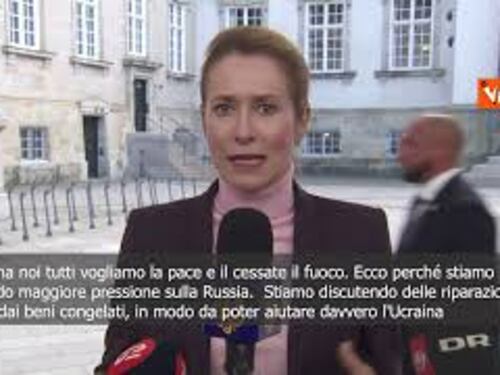 Kallas: Vogliamo pace e cessate il fuoco in Ucraina