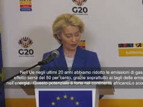 Von der Leyen al G20: Siamo contro le emissioni, non contro le fonti fossili