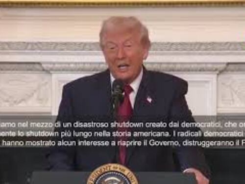 Trump: Disastroso shutdown creato da filibustieri democratici, è il più lungo della storia