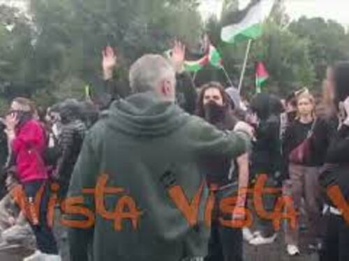 Corteo pro Gaza in Tangenziale Est a Milano, i manifestanti cantano "Bella ciao"
