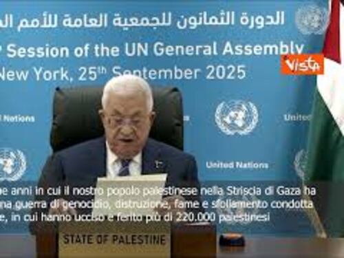 Abu Mazen (Anp): A Gaza in atto da due anni un genocidio