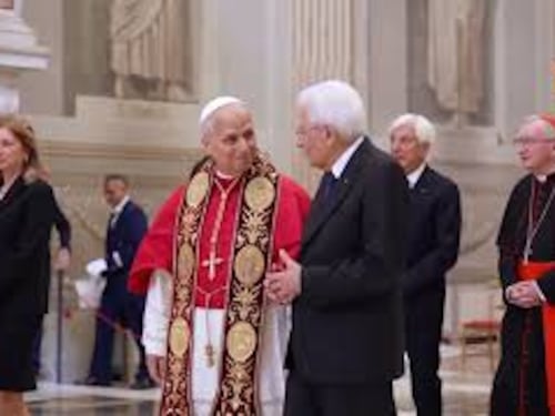 Mattarella e Papa Leone alla Cappella dell'Annunziata al Quirinale