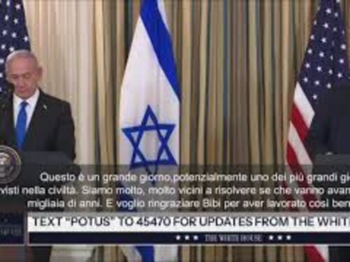 Trump con Netanyahu alla Casa Bianca: Molto vicini a un accordo per la pace in Medio Oriente