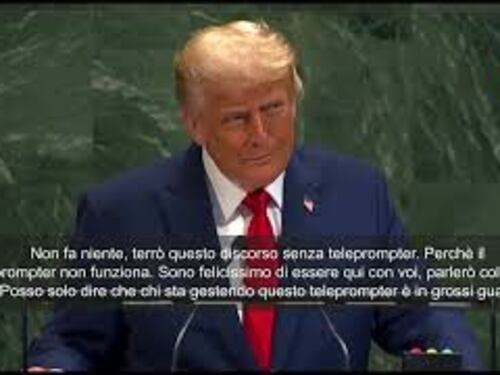 Trump all'Onu scherza: Non userò teleprompter perchè non funziona. Chi lo sta gestendo nei guai