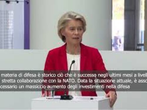 Von der Leyen: Storico quanto fatto da Ue in materia di difesa, aumentare investimenti