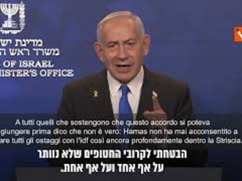 Accordo Gaza, Netanyahu: Se il piano non sarà raggiunto, ci sarà la guerra