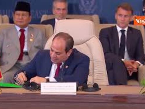 Trump (Usa), Erdogan (Turchia), Al Sisi (Egitto) e Al Thani (Qatar) firmano accordi di pace per Gaza