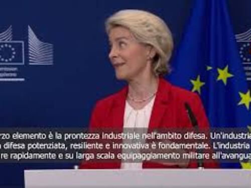 Von der Leyen: Necessaria industria Ue della difesa potenziata e innovativa